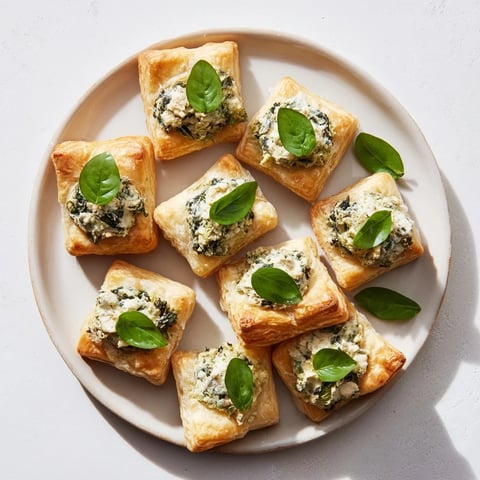 Golden and flaky Lucky Clover St. Patricks Day Bites, filled with creamy spinach and cheese, ready to enjoy.