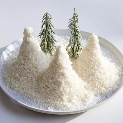 Un plateau de fromages "Frosted Pine" orné de romarin givré, pour une ambiance festive.