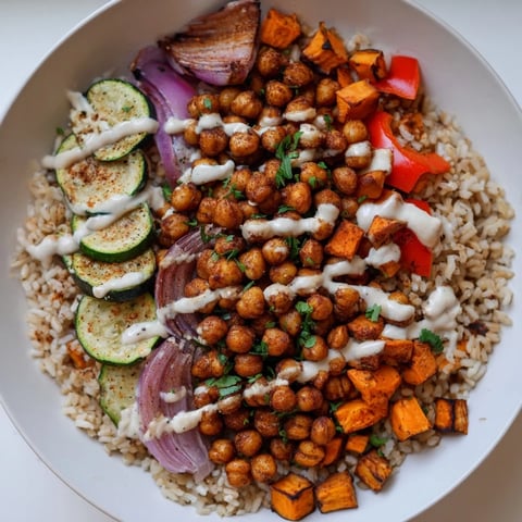 Here are the 3 ALT image texts for the Roasted Chickpea Buddha Bowl recipe: