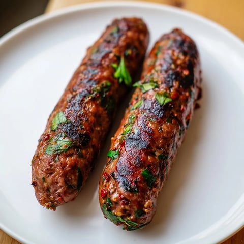 Delicious Tunisian Merguez sausage sizzling on the grill, ready for a flavorful bite.