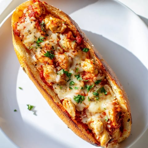 Sure, I will generate the required ALT image texts for "Chicken Parm Stuffed Garlic Bread" in English, remembering the user requests.