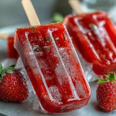 Popsicles roses festifs à la fraise et au champagne pour une célébration entre amies.  