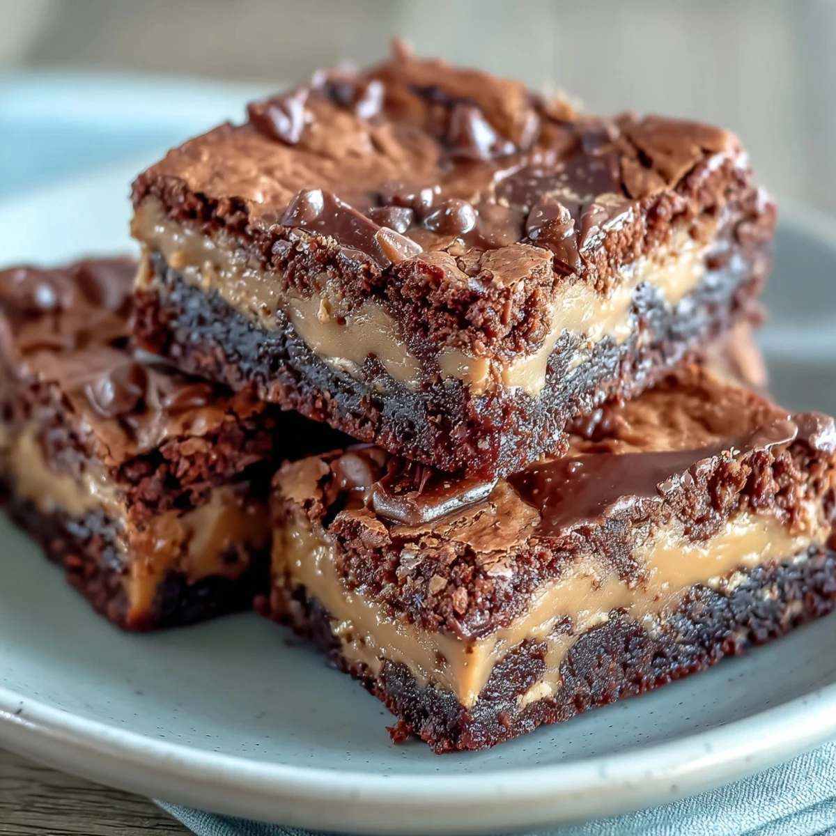 Biscuits brownies moelleux au chocolat avec tourbillon de beurre de cacahuète. Un dessert riche et décadent pour les amateurs de chocolat et de beurre de cacahuète. Parfaits pour utiliser le levain de pain au levain.