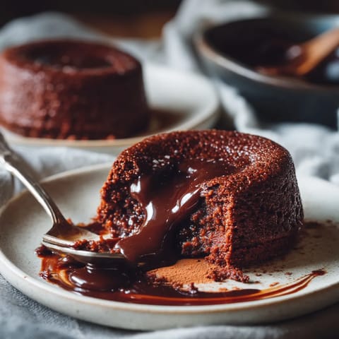Une tarte chocolat sur un plateau.