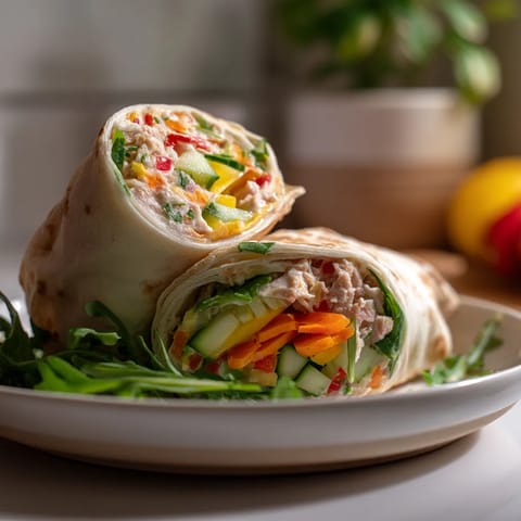 Une assiette de sandwichs contenant des légumes et des viandes.