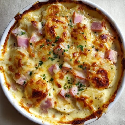Une casserole de fromage et de légumes, avec des légumes verts et des herbes vertes.