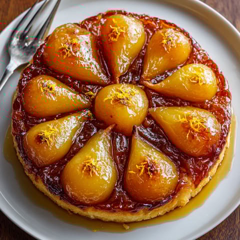 A slice of pie with a yellow sauce and a slice of apple.