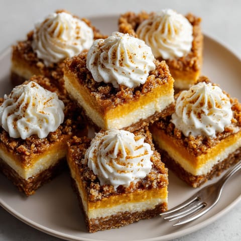 A plate of desserts with white frosting and orange squares.
