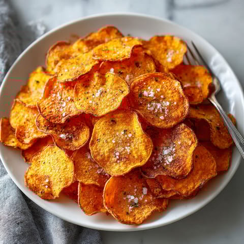 A plate of fried potato chips.