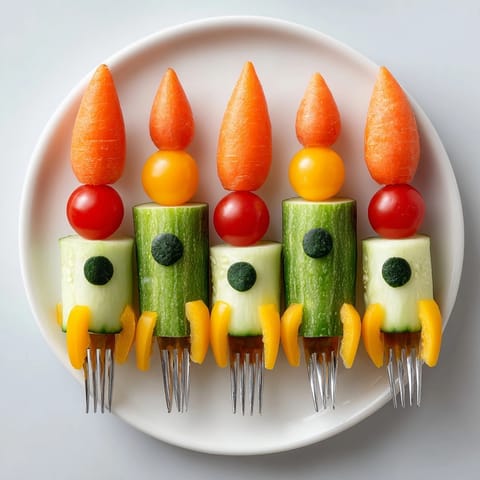 Brochettes fusées : une recette facile de brochettes de légumes, idéales pour les enfants, débordant de saveurs.