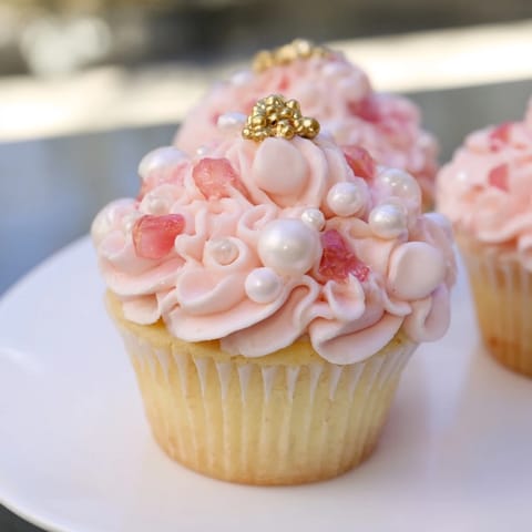 Mini cupcakes cerise vanille