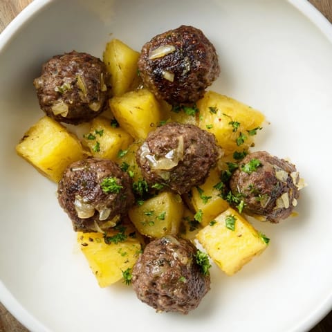 Boulettes boeuf pommes thym