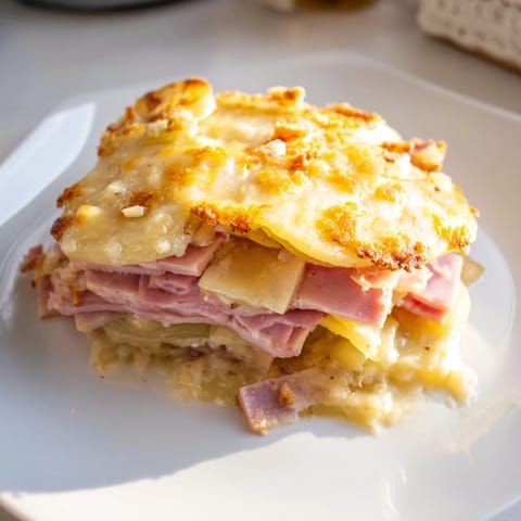 Gratin jambon fromage parisien