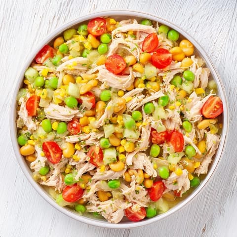 Salade dense haricots poulet citron