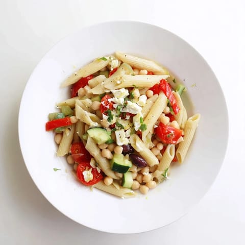 Mediterranean Pasta Salad Chickpeas