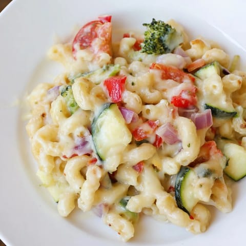 Macaroni fromage légumes rôtis