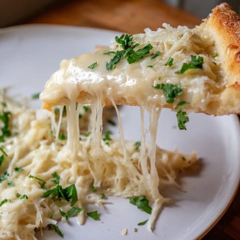 Pizza blanche crème ail