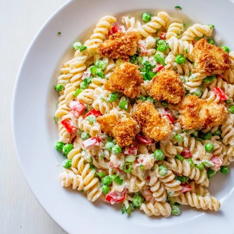 Pâtes poulet croustillant ranch