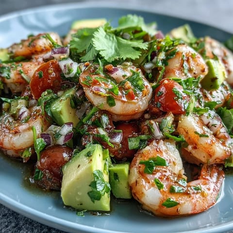 Céviche de crevettes au chili et citron vert servie dans un bol avec des chips de maïs