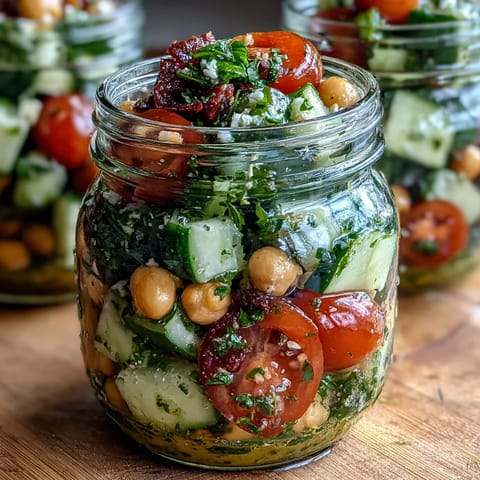 Salade pois chiches concombres agrumes