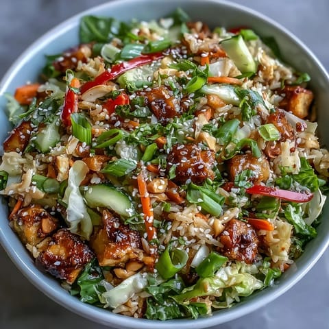 Quick Crispy Rice Salad Peanut