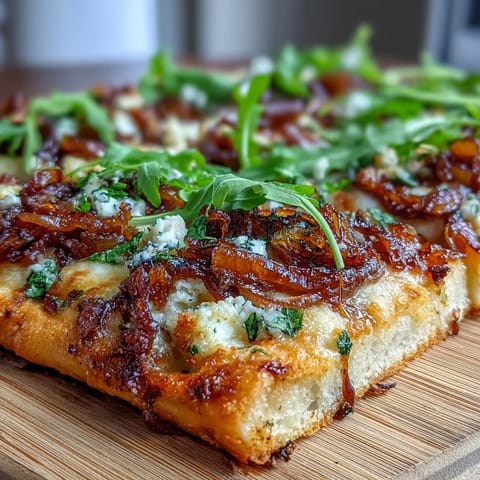 Caramelized Onion Flatbread Pizza