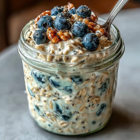 Overnight oats myrtilles citron