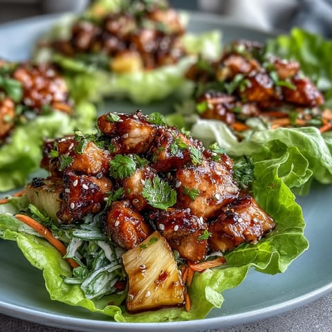 Teriyaki Chicken Pineapple Wraps