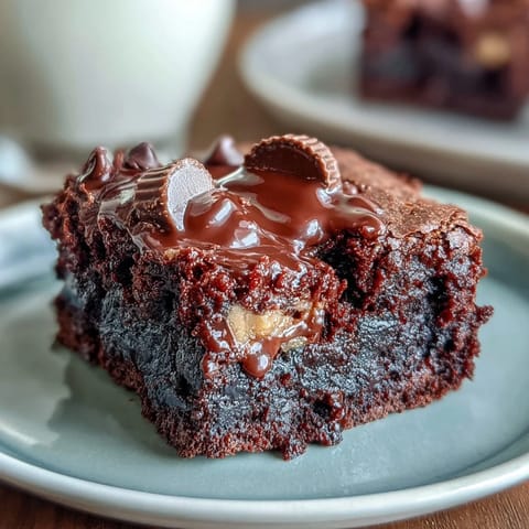 Brownies au peanut butter cups