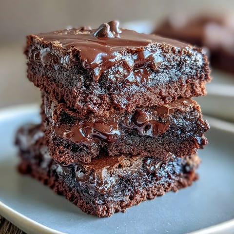 Triple chocolat brownies moelleux