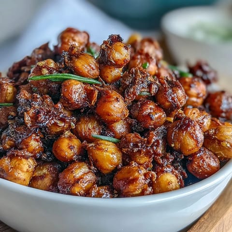 En-cas croustillants de pois chiches cuits au four, dorés et parfumés à trois saveurs irrésistibles.