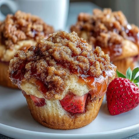 Muffins fraises crumble