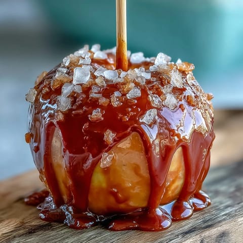 Pommes caramel et sel marin