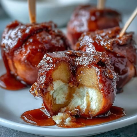 Mini pommes d'amour sur cure-dents, parfaites pour les fêtes et les collations.