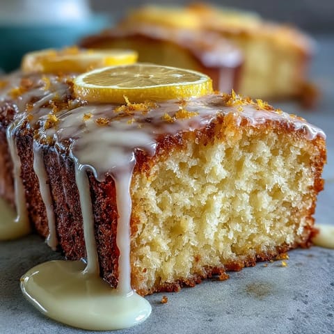 Gâteau au citron avec glaçage au citron