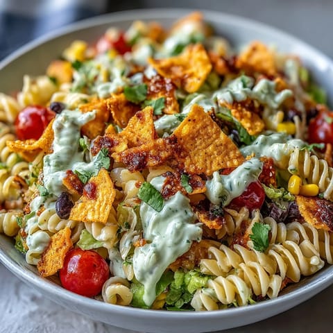 Taco pasta salade avocat