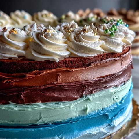 Un gâteau à étages ombre magnifique, parfait pour célébrer une remise de diplôme avec des couches dégradées et un glaçage au beurre soyeux.  