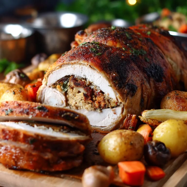 Une table avec des mets variés, y compris des légumes, des viandes et des pommes de terre.