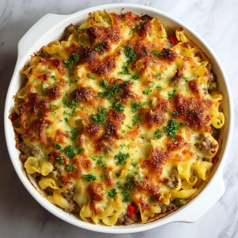 Une casserole de macaroni et de sauce est servie dans un bol.