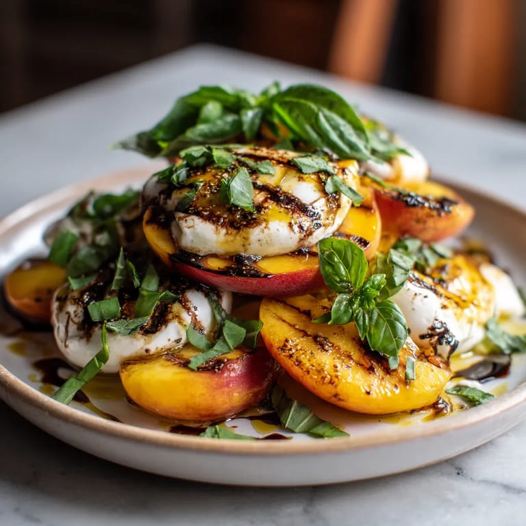Une assiette de fruits de mer avec des feuilles de basilic sur les côtés.