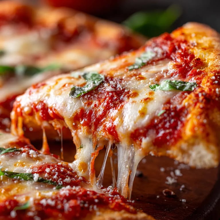 Une pizza maison est servie sur une planche de bois.