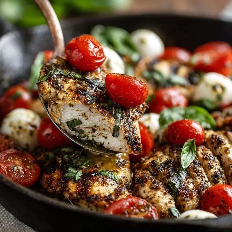 Une poêle contenant des tomates, des oignons et des herbes.