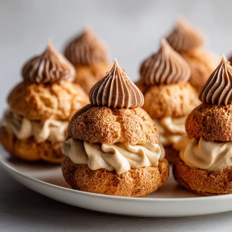 Une plaque contenant des mini-gâteaux au chocolat et à la crème.