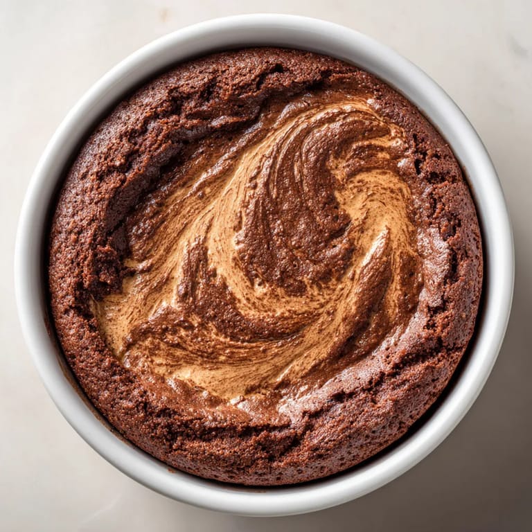 Une tarte chocolat dans un bol.