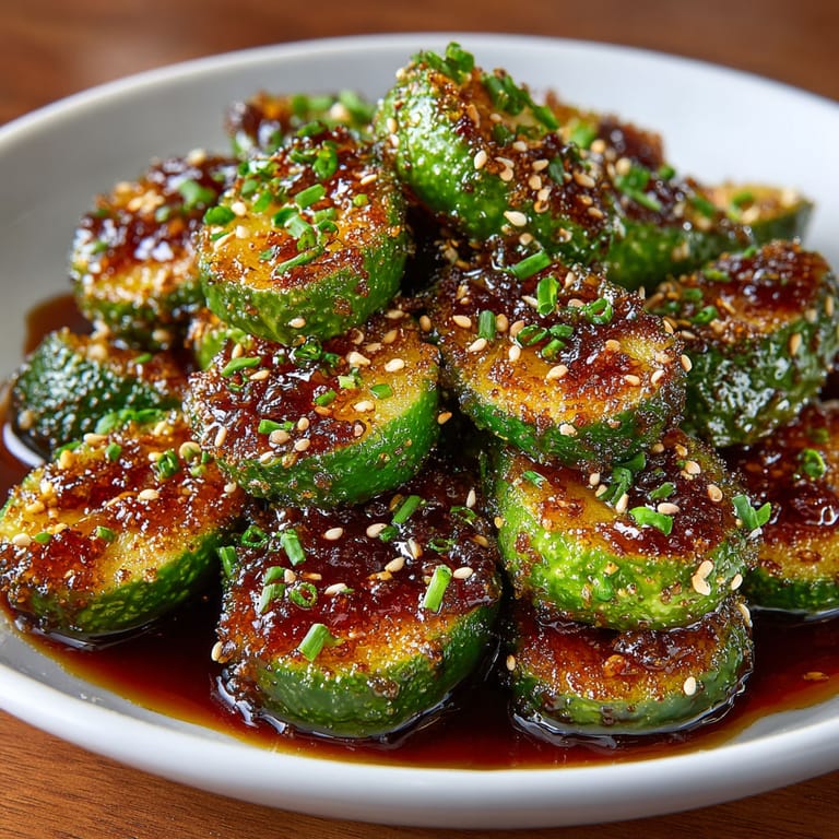 A plate of food with a sauce on it.