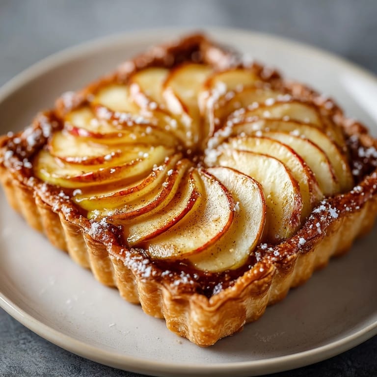 Découvrez une part de tarte aux pommes rapide et dorée, idéale avec de la glace à la vanille.