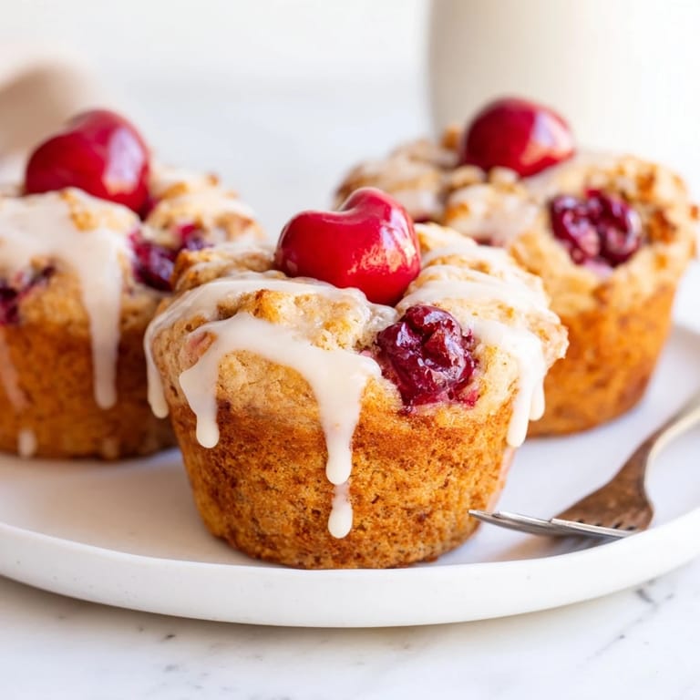 Délicieux muffins au café et à la cerise, parfaits pour le petit-déjeuner ou le dessert.