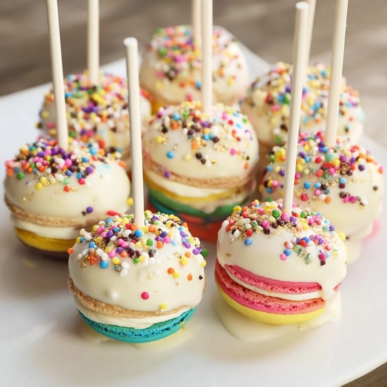 Ces cake pops macaron colorés apportent joie et saveurs à vos fêtes.