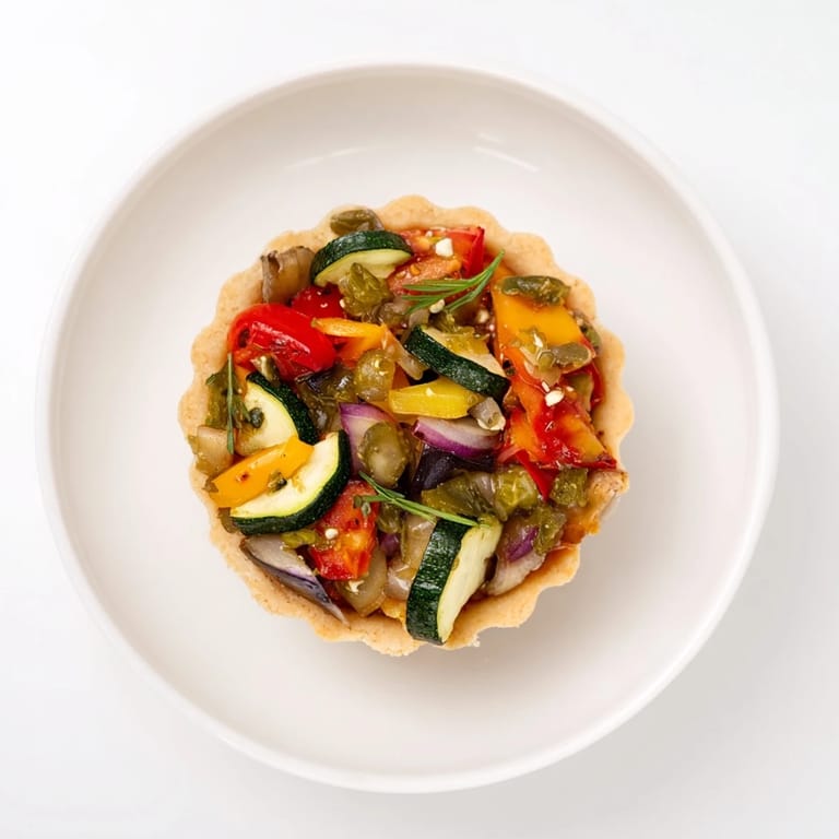 Délicieuses tartlets de ratatouille aux saveurs provençales, parfaites pour un apéritif léger.