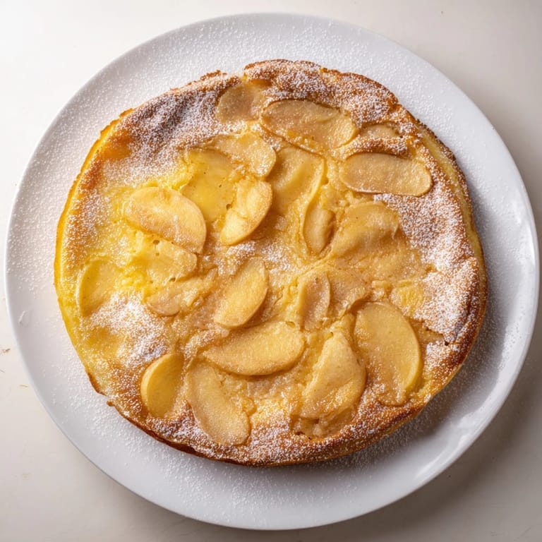 A baked Apple or Pear Clafoutis, with a dusting of powdered sugar, is a perfect dessert.